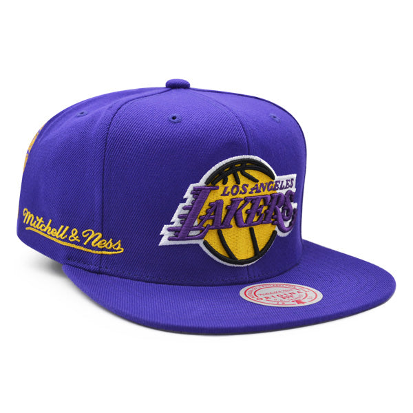 Los Angeles Lakers Mitchell & Ness NBA CITY LOVE Snapback Hat - Purple