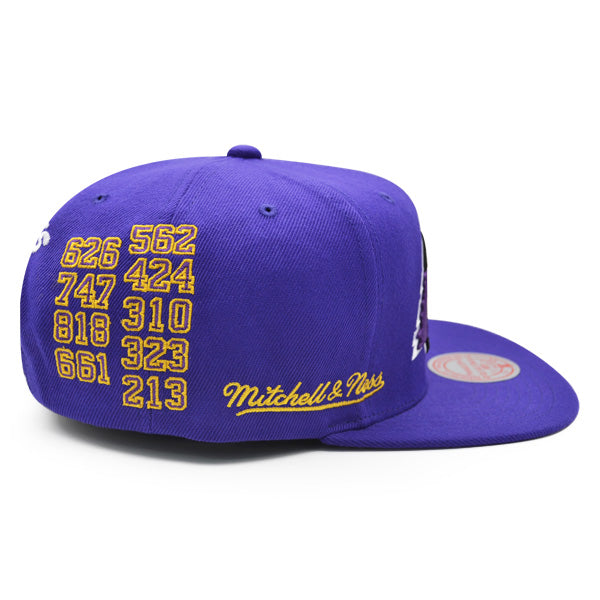 Los Angeles Lakers Mitchell & Ness NBA CITY LOVE Snapback Hat - Purple