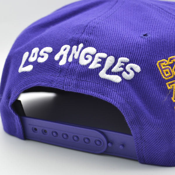 Los Angeles Lakers Mitchell & Ness NBA CITY LOVE Snapback Hat - Purple