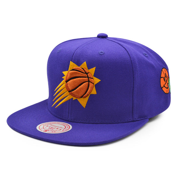 Phoenix Suns Mitchell & Ness NBA CITY LOVE Snapback Hat - Purple