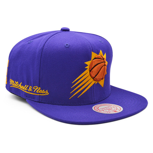 Phoenix Suns Mitchell & Ness NBA CITY LOVE Snapback Hat - Purple