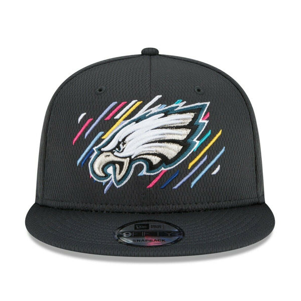 Philadelphia Eagles New Era 2021 NFL Crucial Catch 9Fifty Snapback Adjustable Hat - Charcoal