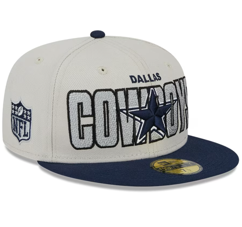 Dallas Cowboys New Era 2023 NFL Draft On-Stage 59FIFTY Fitted Hat - Stone/Navy