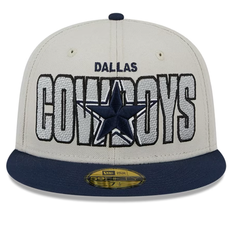 Dallas Cowboys New Era 2023 NFL Draft On-Stage 59FIFTY Fitted Hat - Stone/Navy