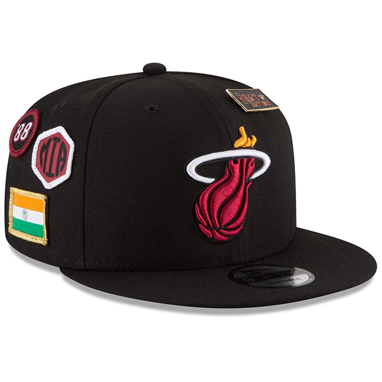 Miami Heat New Era 2018 Draft 9FIFTY Snapback Adjustable Hat – Black