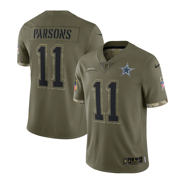 Micah Parsons Dallas Cowboys Nike 2022 Salute To Service Limited Jersey - Olive