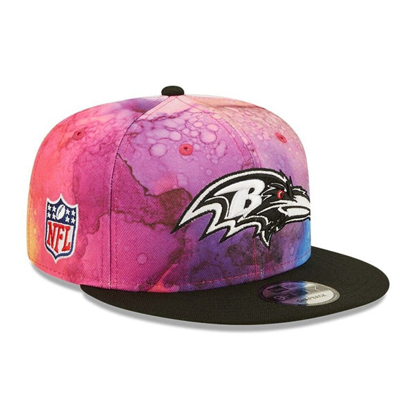 Baltimore Ravens New Era 2022 NFL Crucial Catch 9Fifty Snapback Hat - Pink/Black