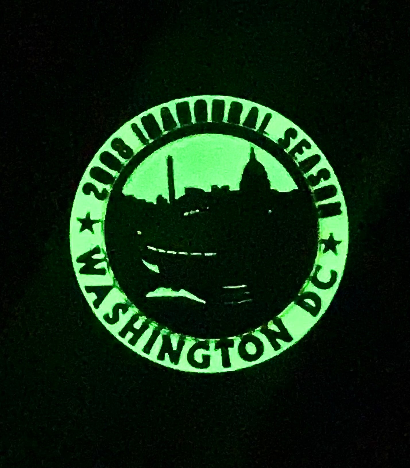 Washington Nationals 2008 INAUGURATION Exclusive SPINNING GLOW IN THE DARK Hat Pin