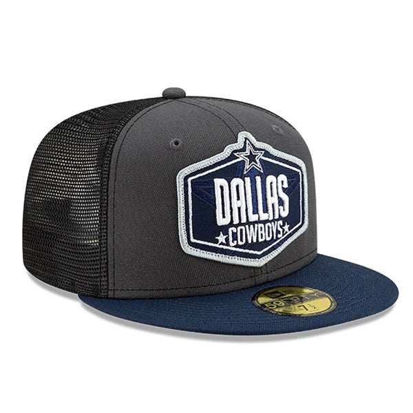 Dallas Cowboys New Era 2021 NFL Draft On-Stage 59FIFTY Fitted Hat - Graphite/Navy