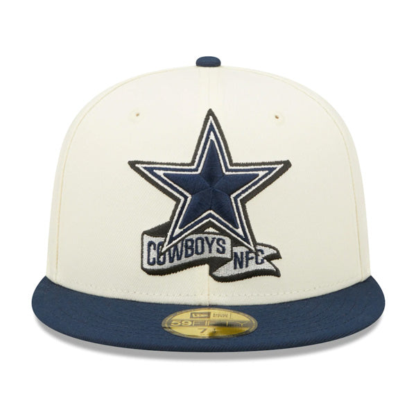 Dallas Cowboys New Era 2022 NFL Sideline 59FIFTY Fitted Hat - Chrome/Navy