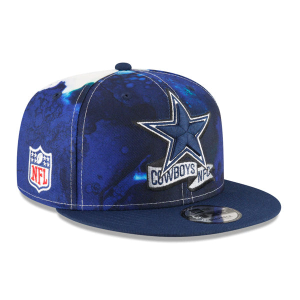 Dallas Cowboys New Era 2022 NFL Sideline 9FIFTY Ink Dye Snapback Hat - Navy