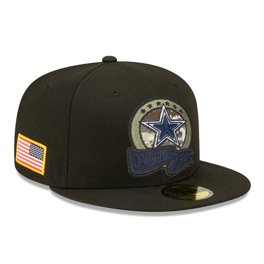 Dallas Cowboys New Era 2022 Salute To Service 59FIFTY Fitted Hat - Black/Navy