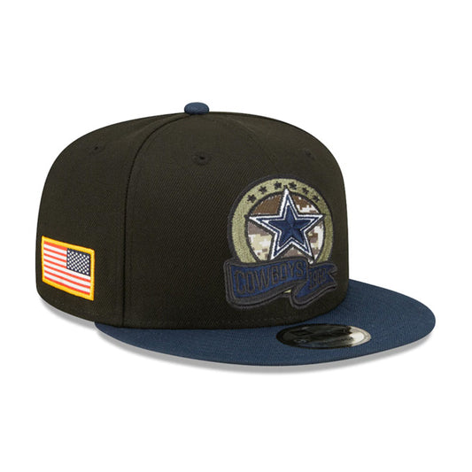 Dallas Cowboys NFL 2022 Salute to Service 9FIFTY Snapback Hat - Black/Navy