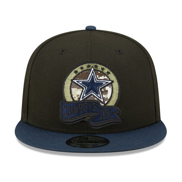 Dallas Cowboys NFL 2022 Salute to Service 9FIFTY Snapback Hat - Black/Navy