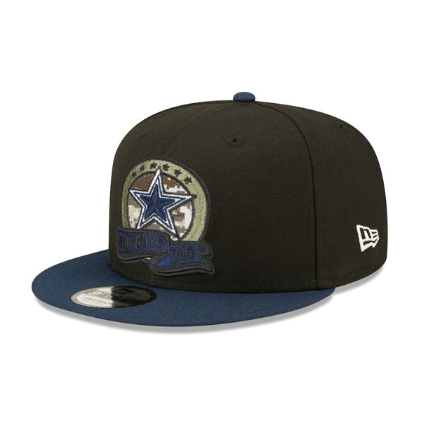 Dallas Cowboys NFL 2022 Salute to Service 9FIFTY Snapback Hat - Black/Navy