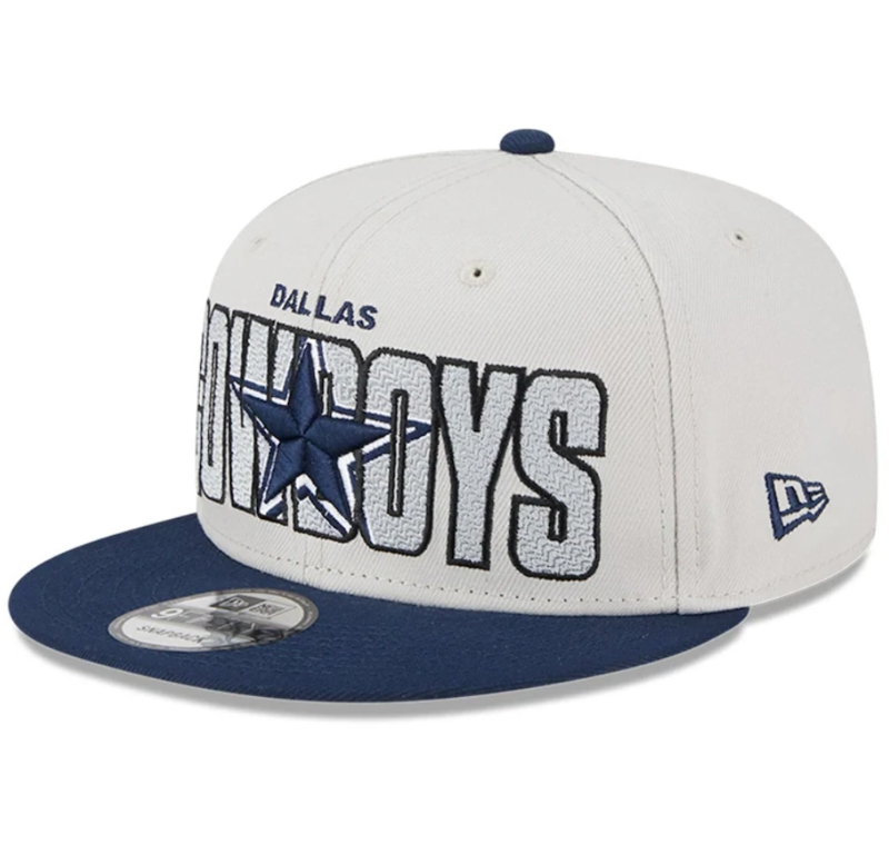 Dallas Cowboys New Era 2023 NFL Draft 9FIFTY Snapback Adjustable Hat - Stone/Navy