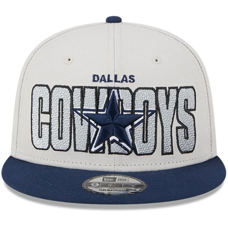 Dallas Cowboys New Era 2023 NFL Draft 9FIFTY Snapback Adjustable Hat - Stone/Navy