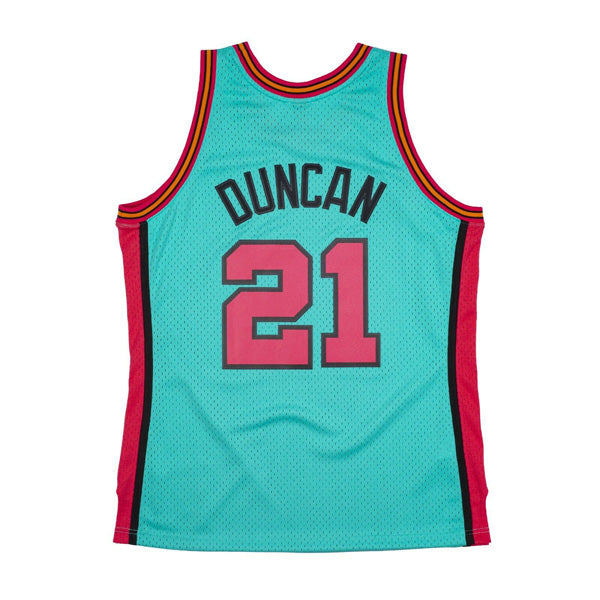 Tim Duncan 1998-99 San Antonio Spurts Mitchell & Ness HWC RELOAD Swingman Jersey - Teal