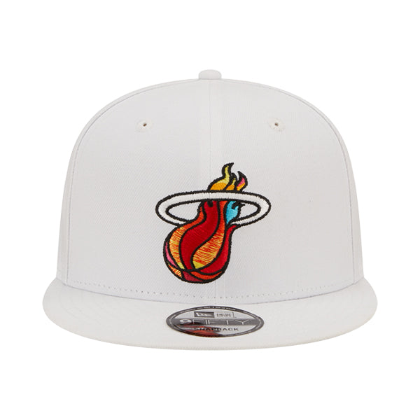 Miami Heat New Era NBA 2022-23 CITY EDITION Alternate 9Fifty Snapback Hat -White/Red