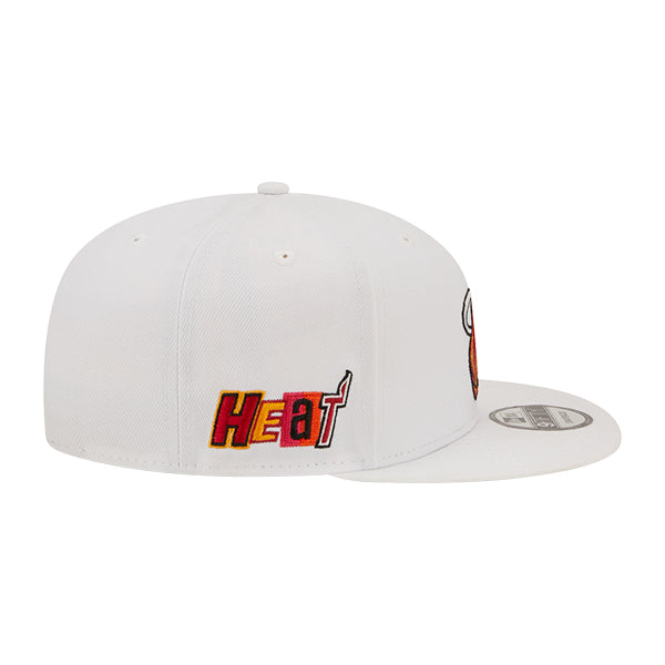 Miami Heat New Era NBA 2022-23 CITY EDITION Alternate 9Fifty Snapback Hat -White/Red