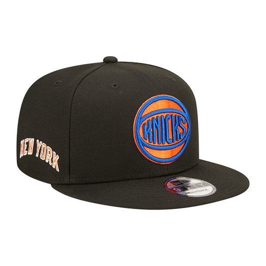 New York Knicks New Era NBA 2022-23 CITY EDITION Alternate 9Fifty Snapback Hat - Black/Orange