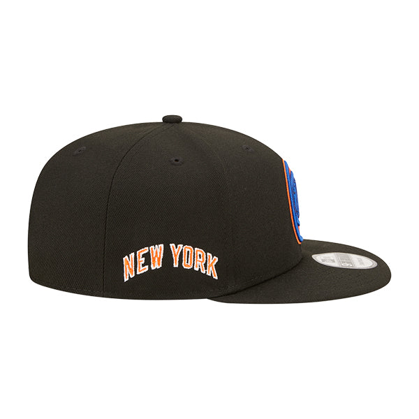 New York Knicks New Era NBA 2022-23 CITY EDITION Alternate 9Fifty Snapback Hat - Black/Orange