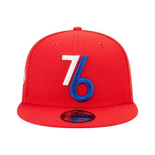 Philadelphia 76ers New Era NBA 2022-23 CITY EDITION Alternate 9Fifty Snapback Hat - Red/Blue