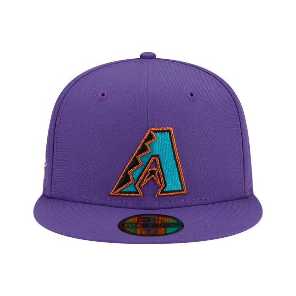 Arizona Diamondbacks 2001 World Series New Era Exclusive 59Fifty Fitted Hat -Purple/Gray UV