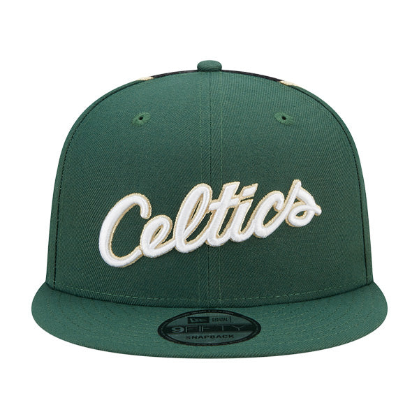 Boston Celtics New Era NBA 2022 CITY EDITION 9Fifty Snapback Hat - Green/Black