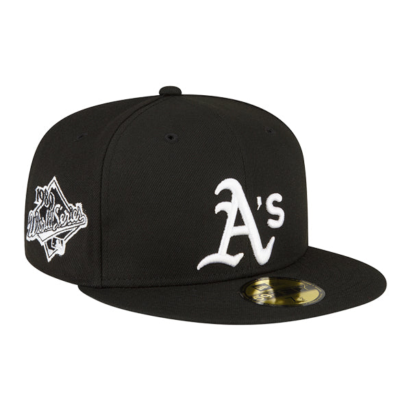 Oakland Athletics New Era 1989 World Series Exclusive 59Fifty Fitted Hat -Black/White