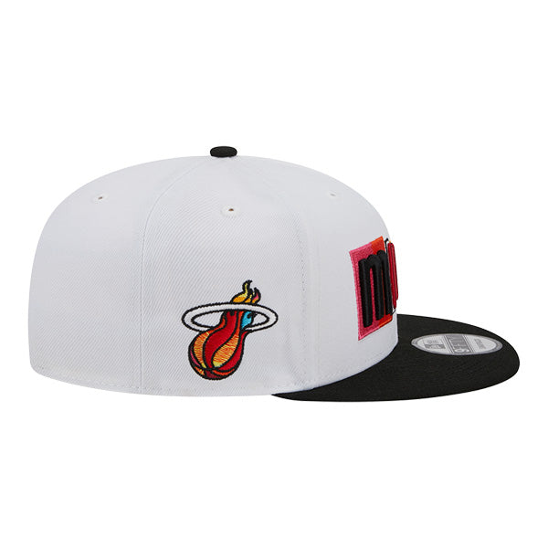 Miami Heat New Era NBA 2022-23 CITY EDITION 9Fifty Snapback Hat -White/Black