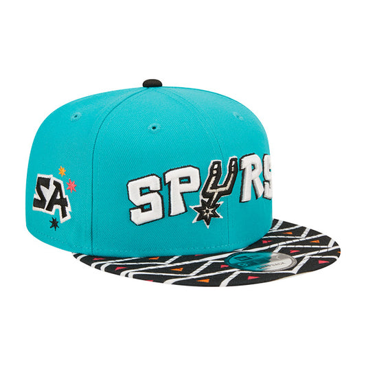 San Antonio Spurs New Era NBA 2022-23 CITY EDITION 9Fifty Snapback Hat - Teal/Black