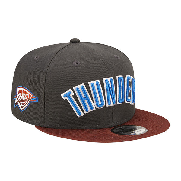 Oklahoma City Thunder New Era NBA 2022-23 CITY EDITION 9Fifty Snapback Hat - Gray/Brown/Blue
