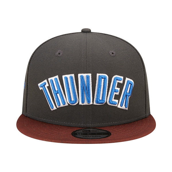 Oklahoma City Thunder New Era NBA 2022-23 CITY EDITION 9Fifty Snapback Hat - Gray/Brown/Blue
