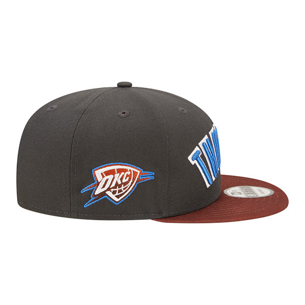 Oklahoma City Thunder New Era NBA 2022-23 CITY EDITION 9Fifty Snapback Hat - Gray/Brown/Blue