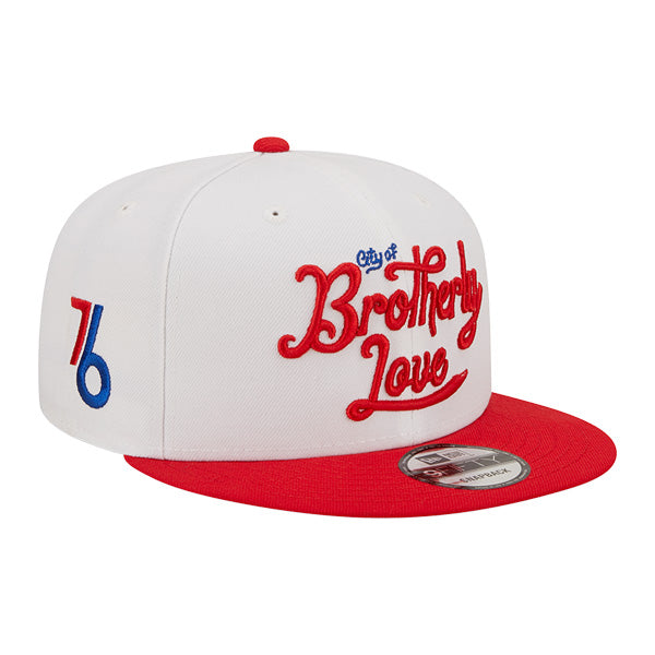 Philadelphia 76ers New Era NBA 2022-23 CITY EDITION 9Fifty Snapback Hat - White/Red
