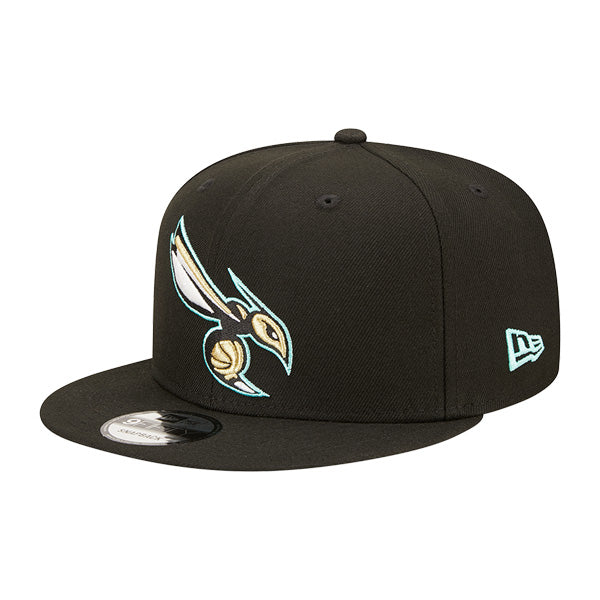 Charlotte Hornets New Era NBA 2022-23 CITY EDITION Alternate 9Fifty Snapback Hat - Black/Gold/Mint