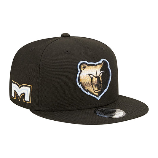 Memphis Grizzlies New Era NBA 2022-23 CITY EDITION Alternate 9Fifty Snapback Hat - Black/Gold