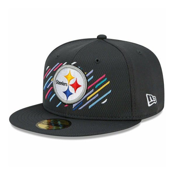 Pittsburgh Steelers New Era NFL 2021 CRUCIAL CATCH 59FIFTY Fitted Hat - Charcoal