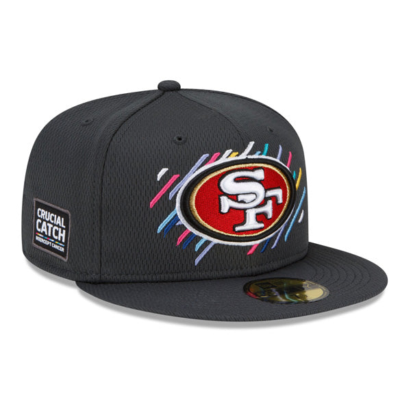 San Francisco 49ers New Era NFL 2021 CRUCIAL CATCH 59FIFTY Fitted Hat - Charcoal