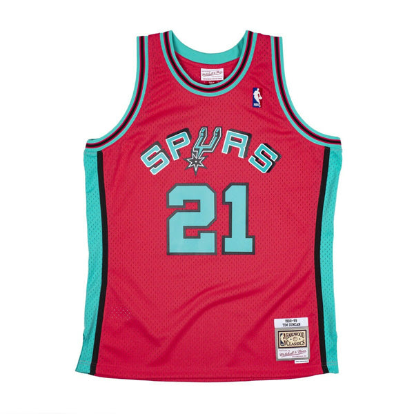 Tim Duncan 1998-99 San Antonio Spurts Mitchell & Ness HWC RELOAD Swingman Jersey - Pink