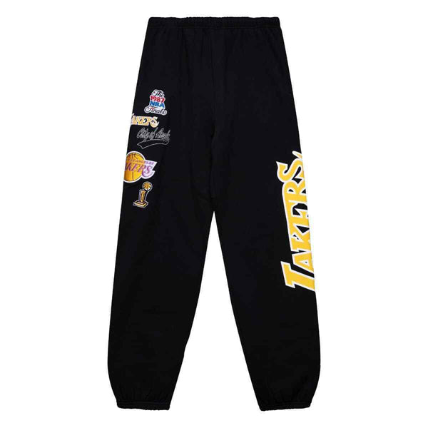 Los Angeles Lakers Mitchell & Ness NBA Champ City Fleece Joggers - Black