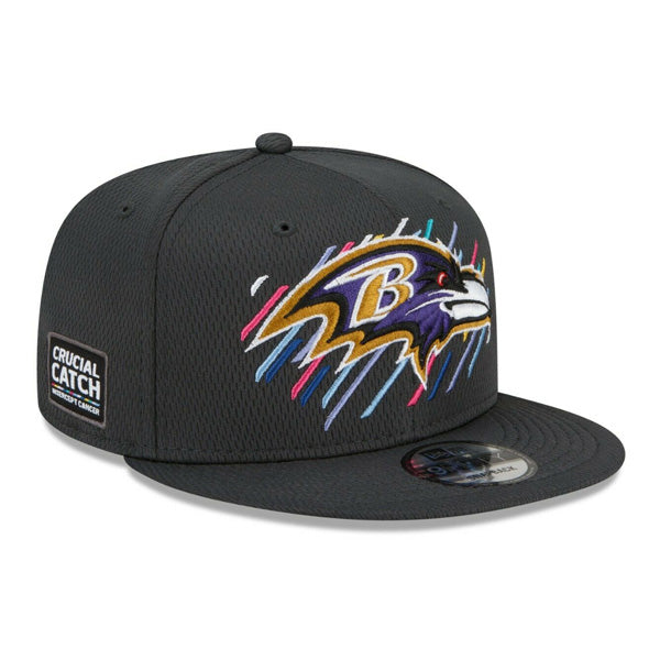 Baltimore Ravens New Era 2021 NFL Crucial Catch 9Fifty Snapback Adjustable Hat - Charcoal