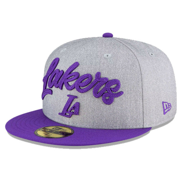 Los Angeles Lakers New Era 2020 NBA Draft 59FIFTY Fitted Hat - Heather Gray