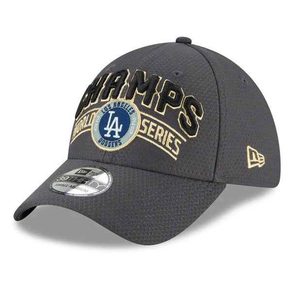 Los Angeles Dodgers New Era 2020 World Series Champions Locker Room 39THIRTY Flex Hat - One Size