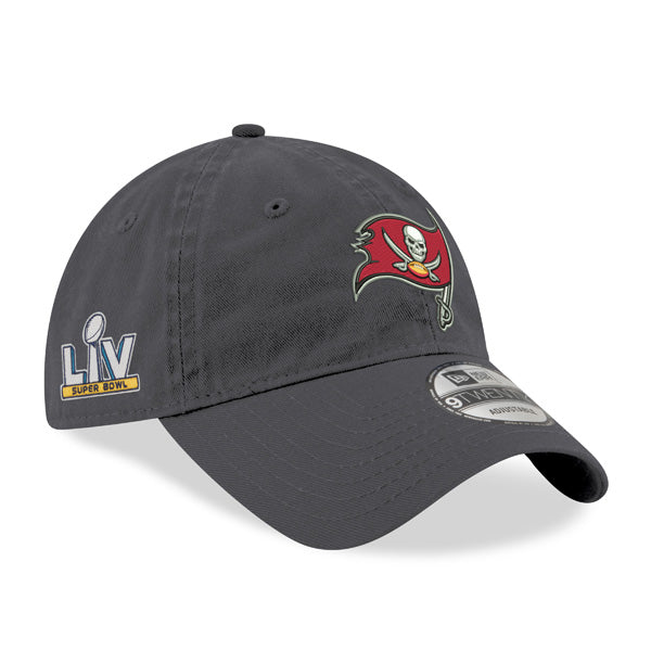 Tampa Bay  New Era Super Bowl LV Bound Side Patch 9Twenty Strapback Hat - Pewter