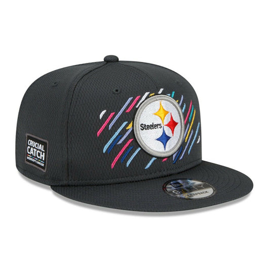 Pittsburgh Steelers New Era 2021 NFL Crucial Catch 9Fifty Snapback Adjustable Hat - Charcoal