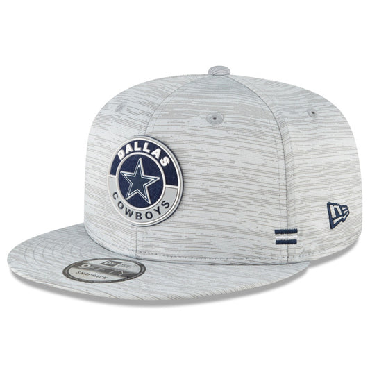 Dallas Cowboys New Era 2020 NFL Sideline Official 9FIFTY Snapback Hat - Gray